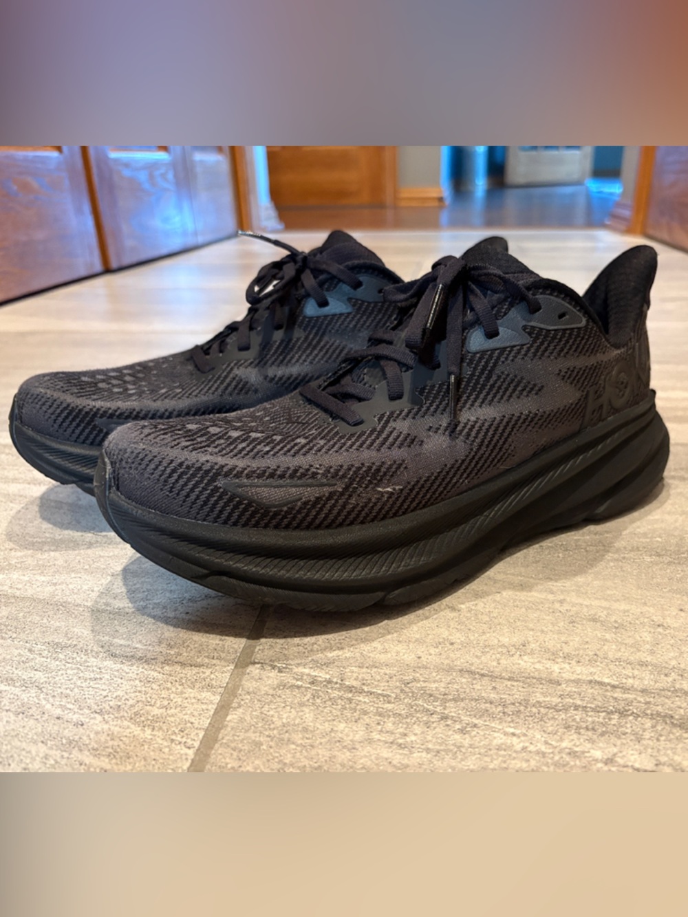 Hoka All-Black Women's Athletic Running Shoes